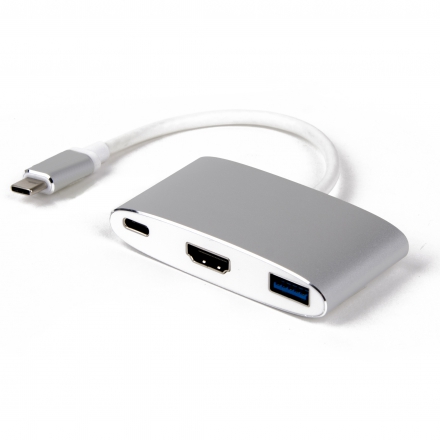 LMP USB-C Multiport Adapter HDMI & USB 3.0 silber 