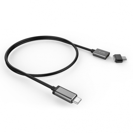 LMP Magnetic Safety Ladekabel 1.8m USB-C (f) zu USB-C (m) space grau 