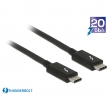 Delock Thunderbolt 3 Kabel, 2,0m, schwarz. 