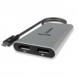 SONNET Thunderbolt 3 auf Dual DisplayPort Adapter space grau 