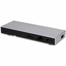 LMP USB-C Compact Dock 2 4K 6-Port USB-C Dock, ideal für MacBook Air/Pro M1/M2 silber 
